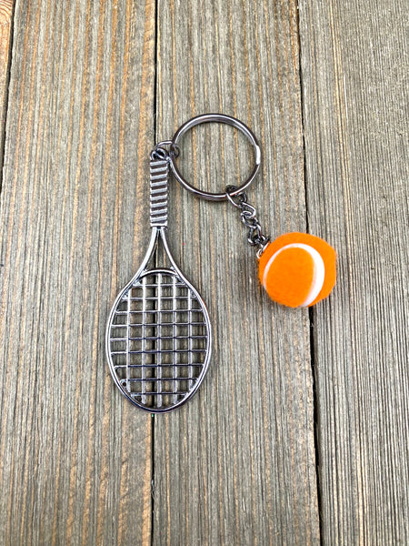 Tennis racket and ball keychain. Sports keychain. Tennis lover’s keychain. Tennis players keychain. Tennis coach gift. Best gift. Perfect gift.