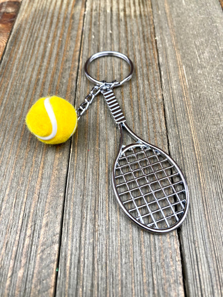 Tennis racket and ball keychain. Sports keychain. Tennis lover’s keychain. Tennis players keychain. Tennis coach gift. Best gift. Perfect gift.