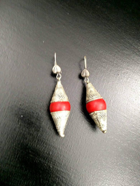 Vintage Handmade Earrings Afghan Kuchi Tribal Jewelry Boho Gypsy Earrings Antique Hoop Earrings Ethnic Indian Earrings Banjara Belly Dancing