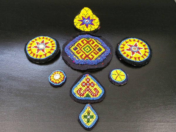 8 Dress Patches Belly Dancing Costume Supply Afghan Kuchi Handmade Vintage Sew On Panels Banjara Tribal Bohemian Clothing Jewelry Findings.