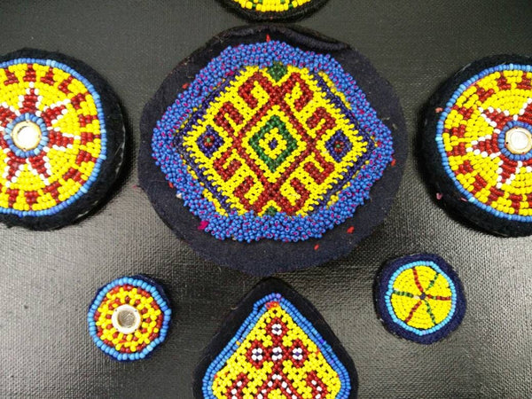 8 Dress Patches Belly Dancing Costume Supply Afghan Kuchi Handmade Vintage Sew On Panels Banjara Tribal Bohemian Clothing Jewelry Findings.