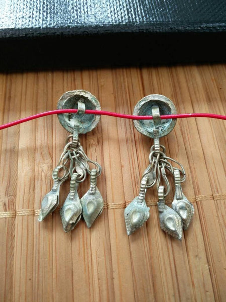 7 Cute Vintage Turkoman Buttons DIY Findings Belly Dancing Costume Supply Dress Designing Tribal Kuchi Afghan Handmade Rare Buttons Tassels.