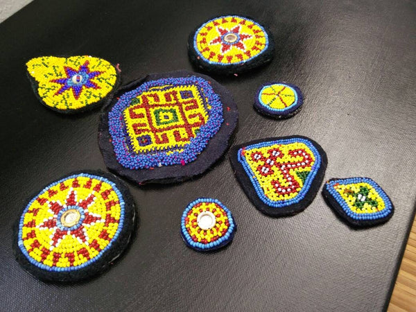 8 Dress Patches Belly Dancing Costume Supply Afghan Kuchi Handmade Vintage Sew On Panels Banjara Tribal Bohemian Clothing Jewelry Findings.
