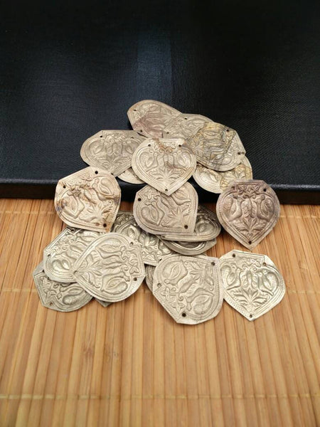 10/20 Vintage Style Stamped Charms DIY Belly Dancing Costume Supply Bohemian Jewelry Findings Dress Designing Amulets Tribal Kuchi Afghan