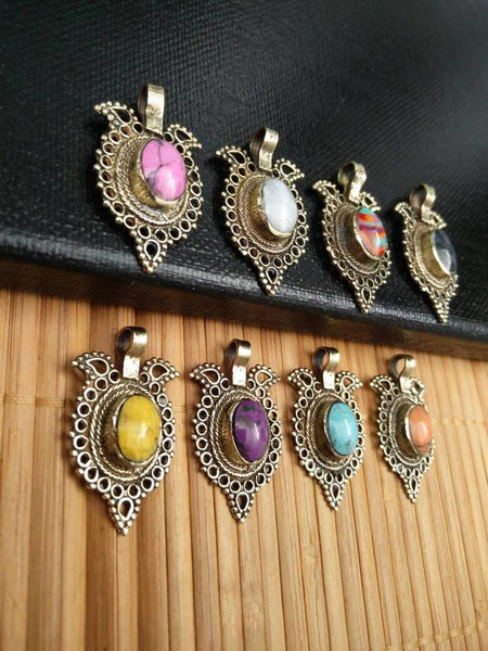 8 Waziri Pendants DIY Belly Dance Costume Designing Boho Jewelry Supply Charms Banjara Kuchi Gypsy Tribal Pendant Findings Dress Designing.