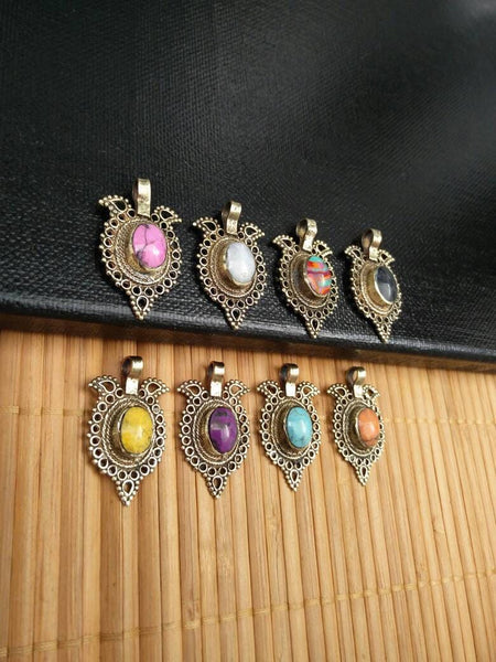 8 Waziri Pendants DIY Belly Dance Costume Designing Boho Jewelry Supply Charms Banjara Kuchi Gypsy Tribal Pendant Findings Dress Designing.