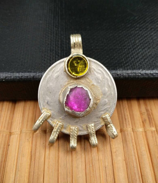 Vintage Coin Connector DIY Costume Jewelry Designing Supply Old Antique Coin Connector Charm Banjara Kuchi Tribal Coin Link Pendant Findings