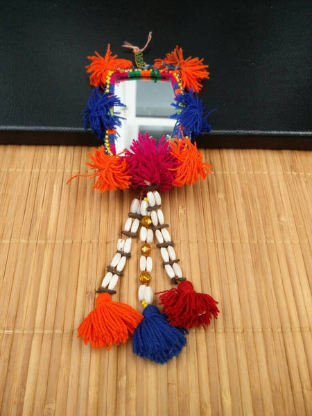 Dress Patch Panel Belly Dancing Costume Supply DIY Afghan Kuchi Handmade Vintage Banjara Sew On Tribal Ethnic Indian Purse Make up Mirror.