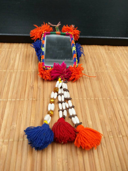 Dress Patch Panel Belly Dancing Costume Supply DIY Afghan Kuchi Handmade Vintage Banjara Sew On Tribal Ethnic Indian Purse Make up Mirror.