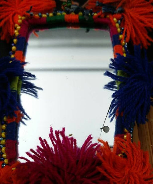 Dress Patch Panel Belly Dancing Costume Supply DIY Afghan Kuchi Handmade Vintage Banjara Sew On Tribal Ethnic Indian Purse Make up Mirror.