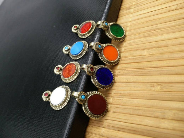 8 Waziri Pendants DIY Costume Designing Boho Belly Dancing Jewelry Supply Charms Banjara Kuchi Gypsy Tribal Pendant Findings Dress Designing