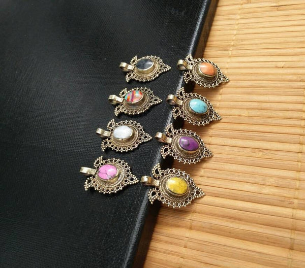 8 Waziri Pendants DIY Belly Dance Costume Designing Boho Jewelry Supply Charms Banjara Kuchi Gypsy Tribal Pendant Findings Dress Designing.