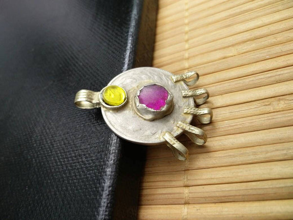Vintage Coin Connector DIY Costume Jewelry Designing Supply Old Antique Coin Connector Charm Banjara Kuchi Tribal Coin Link Pendant Findings