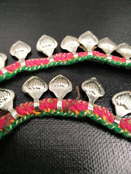 56 Charms Rare Trim With Silver Vintage Leaf Shape Charms DIY Chain Belly Dance Costume Banjara Dress Jewelry Supply Ethnic Kuchi Findings.