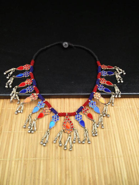 Beautiful Unique Necklace Afghan Tribal Kuchi Necklace Vintage Handmade Boho Indian Gypsy Necklace Traditional Banjara Belly Dance Necklace.