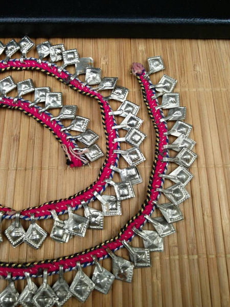83 Charms Rare Trim With Silver Vintage Leaf Shape Charms DIY Chain Belly Dance Costume Banjara Dress Jewelry Supply Ethnic Kuchi Findings.