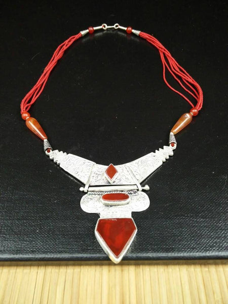 Vintage Jewelry Afghan Jewelry Kuchi Tribal Necklace Handmade Boho Gypsy Necklace Indian Ethnic Antique  Pendant Gift Necklace