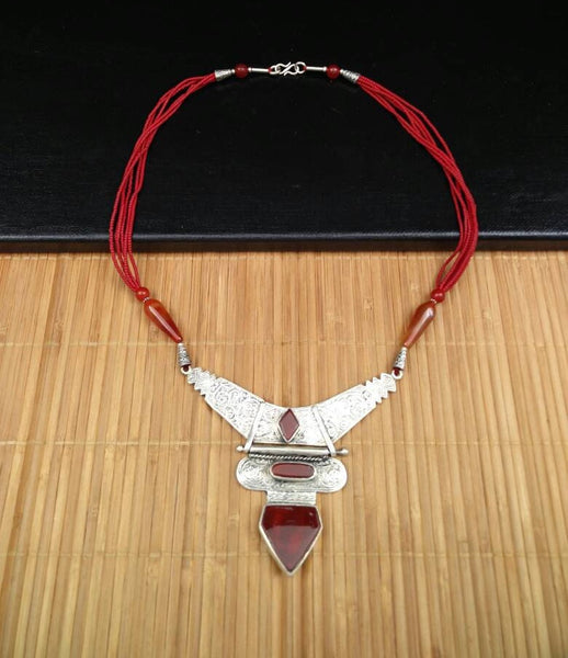 Vintage Jewelry Afghan Jewelry Kuchi Tribal Necklace Handmade Boho Gypsy Necklace Indian Ethnic Antique  Pendant Gift Necklace