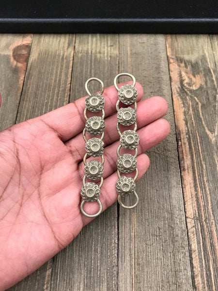 1 Long Connector Charm Afghan Kuchi Tribal Vintage Antique Ethnic Traditional Belly Dance Costume Supply DIY Bohemian Jewelry Findings Parts