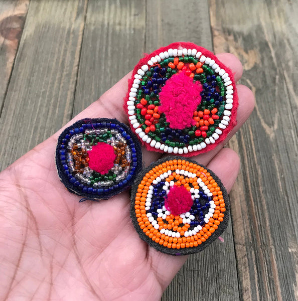 3 Dress Patches Belly Dancing Costume Supply DIY Afghan Kuchi Tribal Handmade Vintage Antique Banjara Bohemian Clothing Sewing Findings