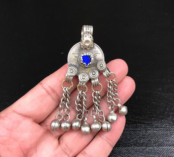 Double Sided Vintage Coin Pendant Belly Dancing Costume Designing DIY Bohemian Jewelry Supply Old Antique Afghan Kuchi Tribal Ethnic Charm.