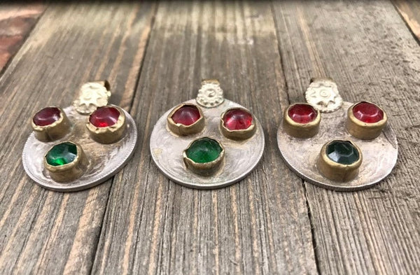 Set Of 3 Vintage Coins Pendants Belly Dancing Costume Supply Banjara Dress Designing Afghan Kuchi Tribal DIY Bohemian Jewelry Findings Gift.