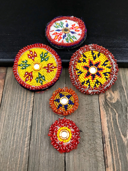 5 Dress Patches Belly Dancing Costume Supply DIY Afghan Kuchi Tribal Handmade Vintage Antique Banjara Bohemian Clothing Sewing Findings