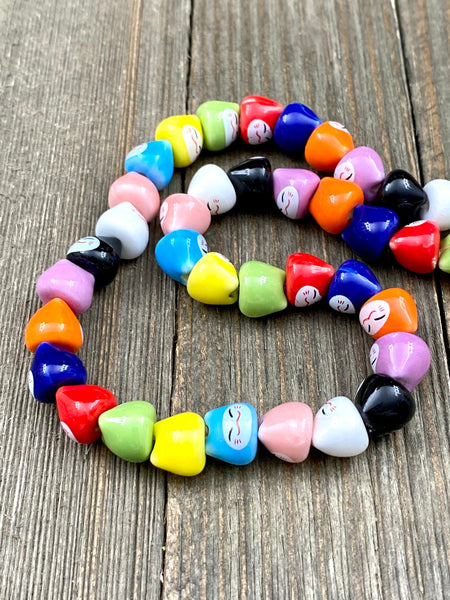 10 Cute Cat Ceramic Beads Animal Pet Porcelain Hand Painted Handmade Multicolor Clay Spacers DIY Earrings Bracelet Anklet Yoga Mala Necklace