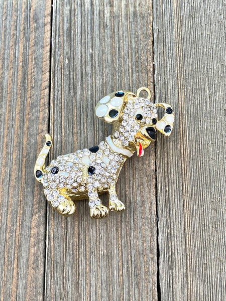 1 Puppy Pendant DIY Dog Lovers Pet Animal Charm Yoga Mala Long Sweater Necklace Keychain Zipper Pull Handbags Bohemian Jewelry Findings Gift