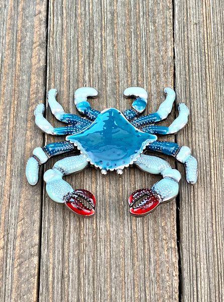 Blue Crab Pendant Crab Lover's Seafood Lover's Beach Lover's Charm Long Sweater Yoga Mala Necklace Bohemian Jewelry Findings